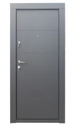 Usa metalica intrare apartament Standard , clasa 2 antiefractie , izolare fonica 32 decibeli , 860x2020 , culoare gri antracit exterior alb interior , deschidere - imagine 6