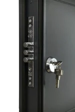 Usa metalica intrare apartament Standard , clasa 2 antiefractie , izolare fonica 32 decibeli , 860x2020 , culoare maro , deschidere - imagine 9