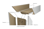 Usa de interior CINDREL , gol de zid necesar 700x2070mm, vopsea alba , toc reglabil 100-150 mm , deschidere - imagine 8