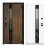 Usa exterior aluminiu ,AG6003NA, izolatie termica 0.6W/mpK , izolatie fonica 45 dB , rezistenta apa , soare , vant certificata , dimensiuni 860, 960x2050 mm