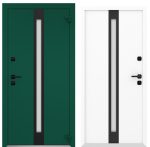 Usa exterior aluminiu ,AG6014, izolatie termica 0.6W/mpK , izolatie fonica 45 dB , rezistenta apa , soare , vant certificata , dimensiuni 860, 960x2050 mm