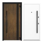Usa exterior aluminiu ,AG6034NA, izolatie termica 0.6W/mpK , izolatie fonica 45 dB , rezistenta apa , soare , vant certificata , dimensiuni 860, 960x2050 mm