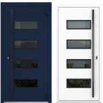 Usa exterior aluminiu ,AG6035, izolatie termica 0.6W/mpK , izolatie fonica 45 dB , rezistenta apa , soare , vant certificata , dimensiuni 860, 960x2050 mm