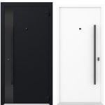 Usa exterior aluminiu ,AG6066, izolatie termica 0.6W/mpK , izolatie fonica 45 dB , rezistenta apa , soare , vant certificata , dimensiuni 860, 960x2050 mm