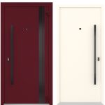 Usa exterior aluminiu ,AG6067, izolatie termica 0.6W/mpK , izolatie fonica 45 dB , rezistenta apa , soare , vant certificata , dimensiuni 860, 960x2050 mm