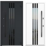 Usa exterior aluminiu ,AG6119, izolatie termica 0.6W/mpK , izolatie fonica 45 dB , rezistenta apa , soare , vant certificata , dimensiuni 860, 960x2050 mm