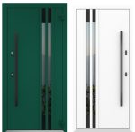 Usa exterior aluminiu ,AG6120, izolatie termica 0.6W/mpK , izolatie fonica 45 dB , rezistenta apa , soare , vant certificata , dimensiuni 860, 960x2050 mm