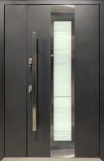 Usa exterior aluminiu , gri antracit ext / alb interior , geam 6 straturi , izolatie termica 0.6W/mpK , izolatie fonica 45 dB , rezistenta apa , soare , vant certificata , 1250x2050 - imagine 5