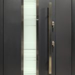 Usa exterior aluminiu , gri antracit ext / alb interior , geam 6 straturi , izolatie termica 0.6W/mpK , izolatie fonica 45 dB , rezistenta apa , soare , vant certificata , 1250x2050