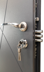 Usa metalica intrare apartament Standard KLEO , clasa 2 antiefractie , izolare fonica 32 decibeli , 860x2020 , culoare ANTRACIT , deschidere - imagine 9