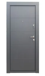 Usa metalica intrare apartament Standard , clasa 2 antiefractie , izolare fonica 32 decibeli , 860x2020 , culoare gri antracit exterior alb interior , deschidere