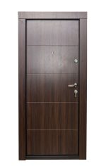 Usa metalica intrare apartament Standard , clasa 2 antiefractie , izolare fonica 32 decibeli , 860x2020 , culoare maro , deschidere