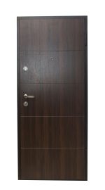 Usa metalica intrare apartament Standard , clasa 2 antiefractie , izolare fonica 32 decibeli , 860x2020 , culoare maro , deschidere - imagine 2