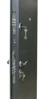 Usa metalica intrare in apartament Kleo , clasa 4 antiefractie , izolatie fonica 42 decibeli , culoare gri antracit , 860x2020 mm , deschidere - imagine 5