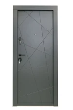 Usa metalica intrare in apartament Kleo , clasa 4 antiefractie , izolatie fonica 42 decibeli , culoare gri antracit , 860x2020 mm , deschidere - imagine 4