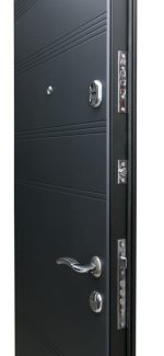 Usa metalica intrare in apartament Trendline , clasa 4 antiefractie , izolatie fonica 42 decibeli , gri antracit exterior /interior , 860x2020 mm , deschidere - imagine 2
